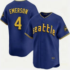 Seattle Mariners #4 Colt Emerson Royal MWATKINS 2025 Cool Base Stitched jersey