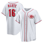 Cincinnati Reds #16 Noelvi Marte White MWATKINS Home Replica Jersey