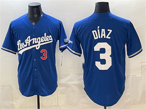 Los Angeles Dodgers #3 Edwin D¨ªaz Royal MWATKINS Alternate Stadium Stitched Jersey