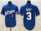 Los Angeles Dodgers #3 Edwin D¨ªaz Royal MWATKINS Alternate Stadium Stitched Jersey