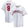 Los Angeles Angels #9 Zach Neto White MWATKINS Home Replica Jersey