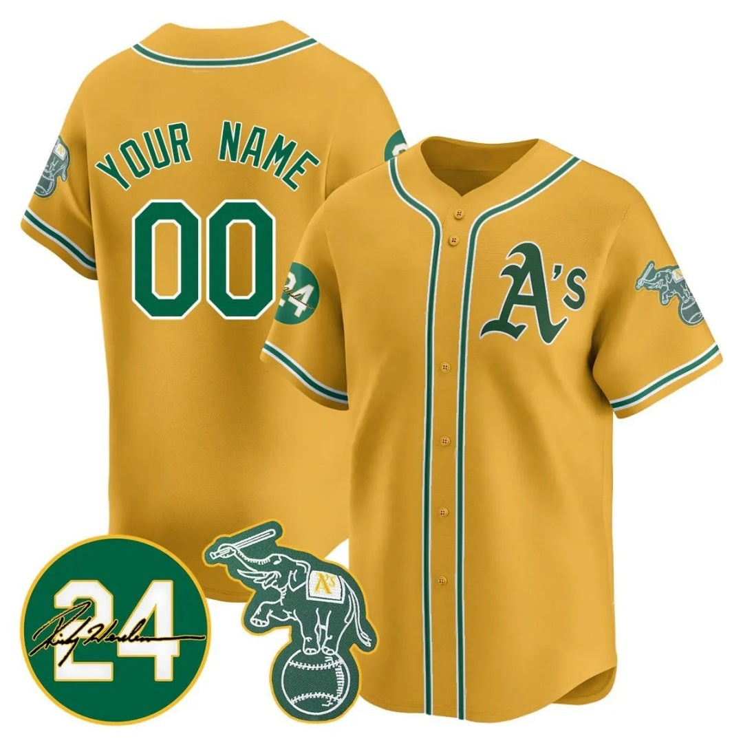 Custom Oakland Athletics Gold MWATKINS Jersey - Personalized