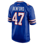 B.Bills #47 Christian Benford Royal MWATKINS Game Jersey