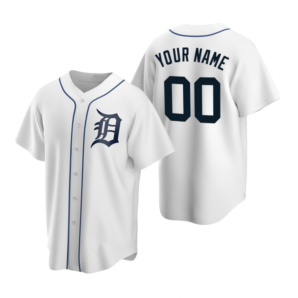 Custom Detroit Tigers White MWATKINS Stitched Cool Base Home Jersey