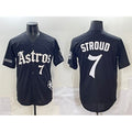 Houston Astros #7 C.J. Stroud Black MWATKINS Gothic 'Houston Born Barrio Raised' Limited Stitched Jersey