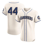 Seattle Mariners #44 Julio Rodr¨ªguez Cream MWATKINS Alternate 2 Elite Player Jersey