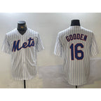 New York Mets #16 Dwight Gooden White MWATKINS Cool Base Stitched Jersey 2