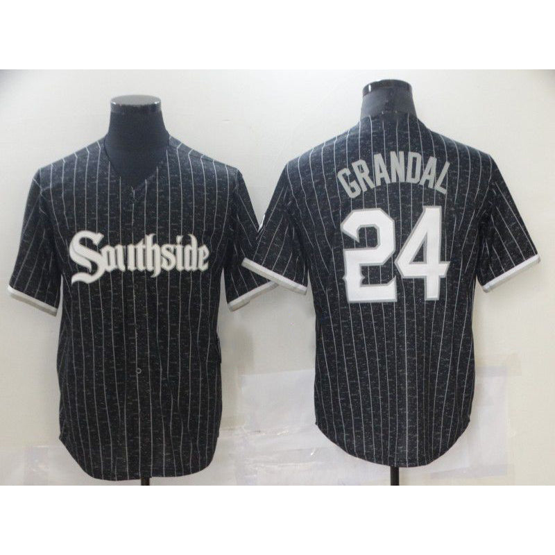 Chicago White Sox #24 Grandal City Edition Black MWATKINS Game 2021 Jerseys