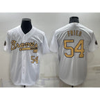 Atlanta Braves #54 Max Fried Number White MWATKINS 2022 All Star Stitched Cool Base Jersey