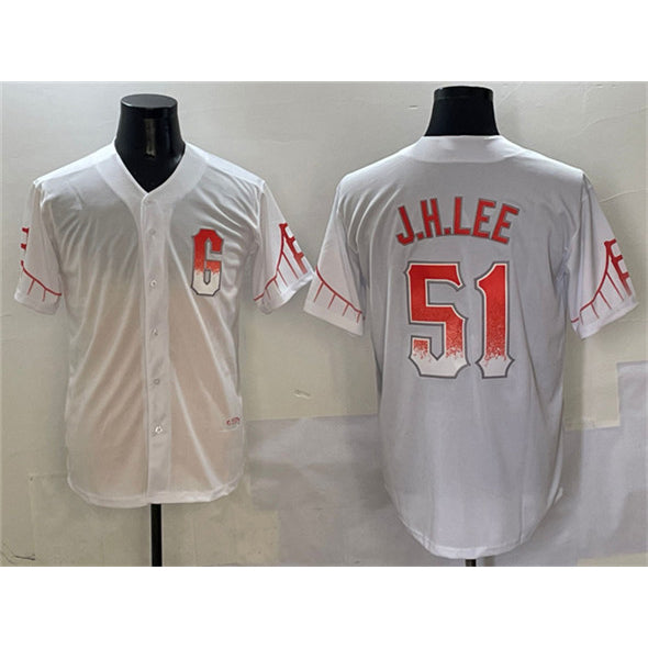 San Francisco Giants #51 Jung Hoo Lee White MWATKINS City Connect Cool Base Stitched Jersey