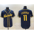 Milwaukee Brewers #11 Jackson Chourio White MWATKINS 'Gothic 414 Shadows Edition' Vapor Premier Limited Stitched Jersey