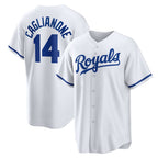 Kansas City Royals #14 Jac Caglianone White MWATKINS Home Replica Jersey