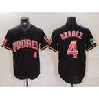 San Diego Padres #4 Luis Arraez Black MWATKINS Mexico Cool Base Stitched Jersey