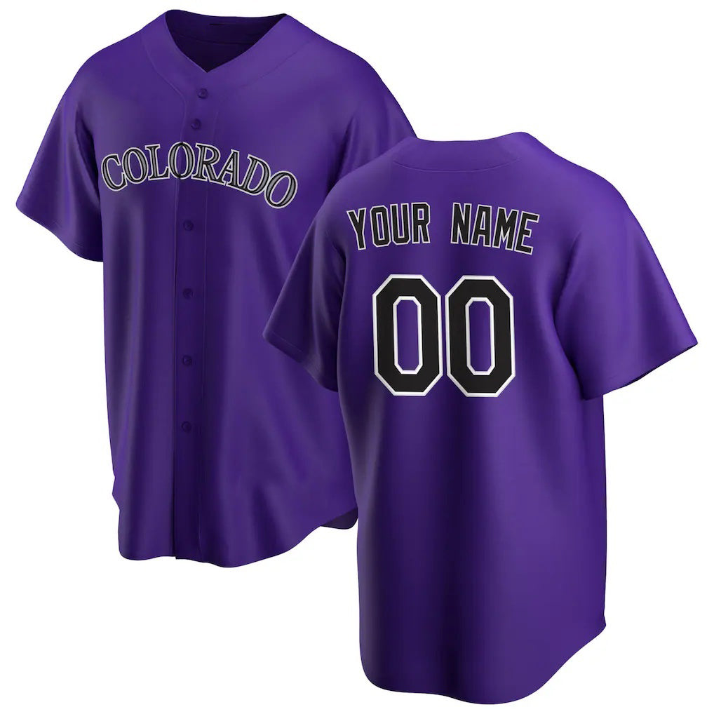 Custom Colorado Rockies Purple MWATKINS Alternate Replica Jersey