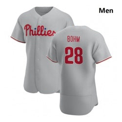 Philadelphia Phillies #28 Alec Bohm Gray MWATKINS Road 2020 Authentic Player Jersey