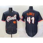 San Francisco Giants #41 Wilmer Flores Anthracite MWATKINS 2025 City Connect Limited Stitched Jersey