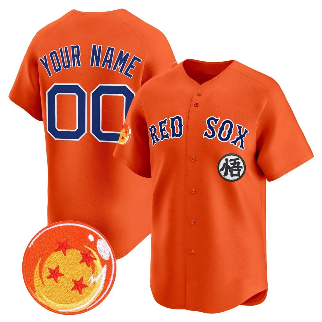 Custom Boston Red Sox x Dragon Ball Orange MWATKINS Vapor Premier Limited Jersey - All Stitched
