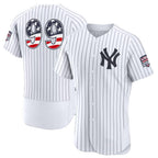 New York Yankees #99 Aaron Judge USA 250 Fourth of July Home Authentic Jersey - White MWATKINS