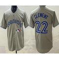 Toronto Blue Jays #22 Ernie Clement Gray MWATKINS Cool Base Jersey