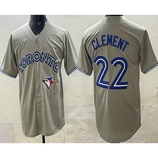 Toronto Blue Jays #22 Ernie Clement Gray MWATKINS Cool Base Jersey
