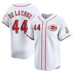 Cincinnati Reds #44 Elly De La Cruz White MWATKINS Home Limited Player Jersey