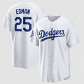 Los Angeles Dodgers #25 Tommy Edman White MWATKINS 2025 World Series Champions Home Cool Base Stitched Jersey