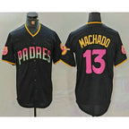 San Diego Padres #13 Manny Machado Black MWATKINS 20th Anniversary Cool Base Stitched Jersey