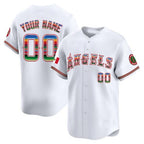 Custom Los Angeles Angels Mexico Vapor Premier Limited Jersey ¨C All Stitched-White MWATKINS