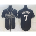 Chicago White Sox #7 Tim Anderson Black MWATKINS Cool Base Stitched Jersey