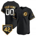 Custom Chicago Cubs 2024 Jackie Robinson Patch Vapor Premier Limited Jersey V2 ¨C All Stitched-Black MWATKINS