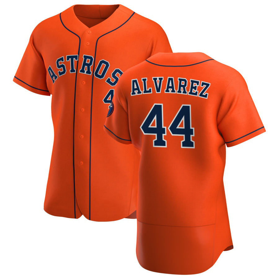 Houston Astros #44 Yordan Alvarez Orange MWATKINS Alternate 2020 Authentic Team Jersey