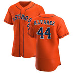 Houston Astros #44 Yordan Alvarez Orange MWATKINS Alternate 2020 Authentic Team Jersey