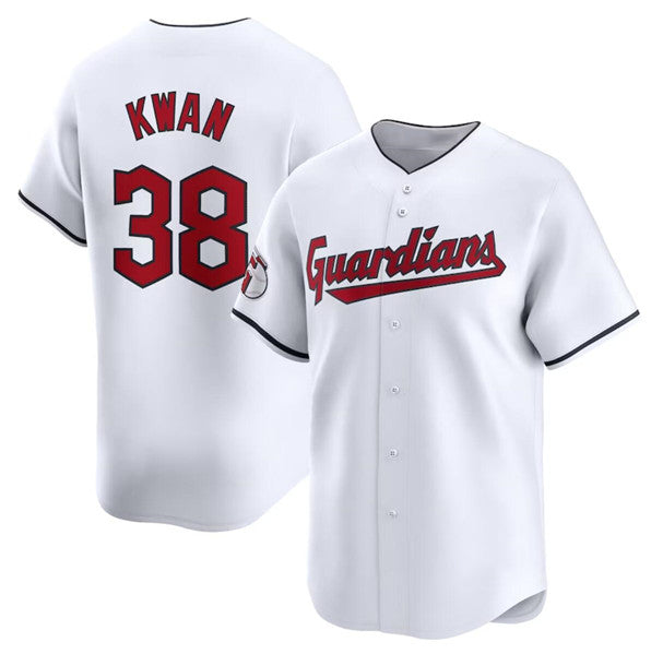 Cleveland Guardians #38 Steven Kwan White MWATKINS Home Limited Stitched Jersey1