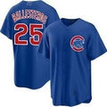 Chicago Cubs #25 Moises ballesteros Blue MWATKINS Cool Base Stitched Jersey