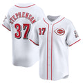 Cincinnati Reds #37 Tyler Stephenson White MWATKINS Home Limited Player Jersey