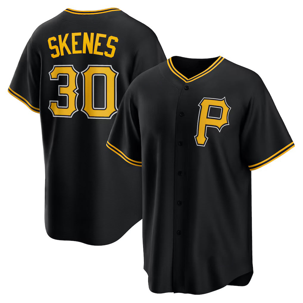 Pittsburgh Pirates #30 Paul Skenes Black MWATKINS Alternate Replica Player Jersey