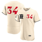 Texas Rangers #34 Nolan Ryan Cream MWATKINS 2023 City Connect Flex Base Stitched Jersey