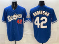 Los Angeles Dodgers #42 Jackie Robinson Royal MWATKINS 2026 Alternate Gold Collection Stadium Stitched Jersey