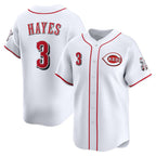 Cincinnati Reds #3 Ke'Bryan Hayes White MWATKINS Home Limited Player Jersey