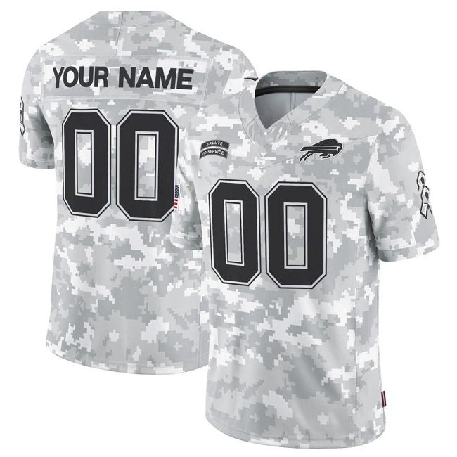 Custom B.Bills Active Player 2024 F.U.S.E Arctic Camo MWATKINS Salute To Service Limited Stitched Jersey