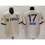 Los Angeles Dodgers #17 Shohei Ohtani Cream MWATKINS 2024 City Connect Limited Jersey