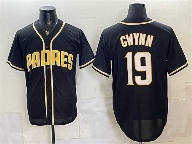 San Diego Padres #19 Tony Gwynn 2026 Fashion Replica Black MWATKINS Out Stitched Jersey