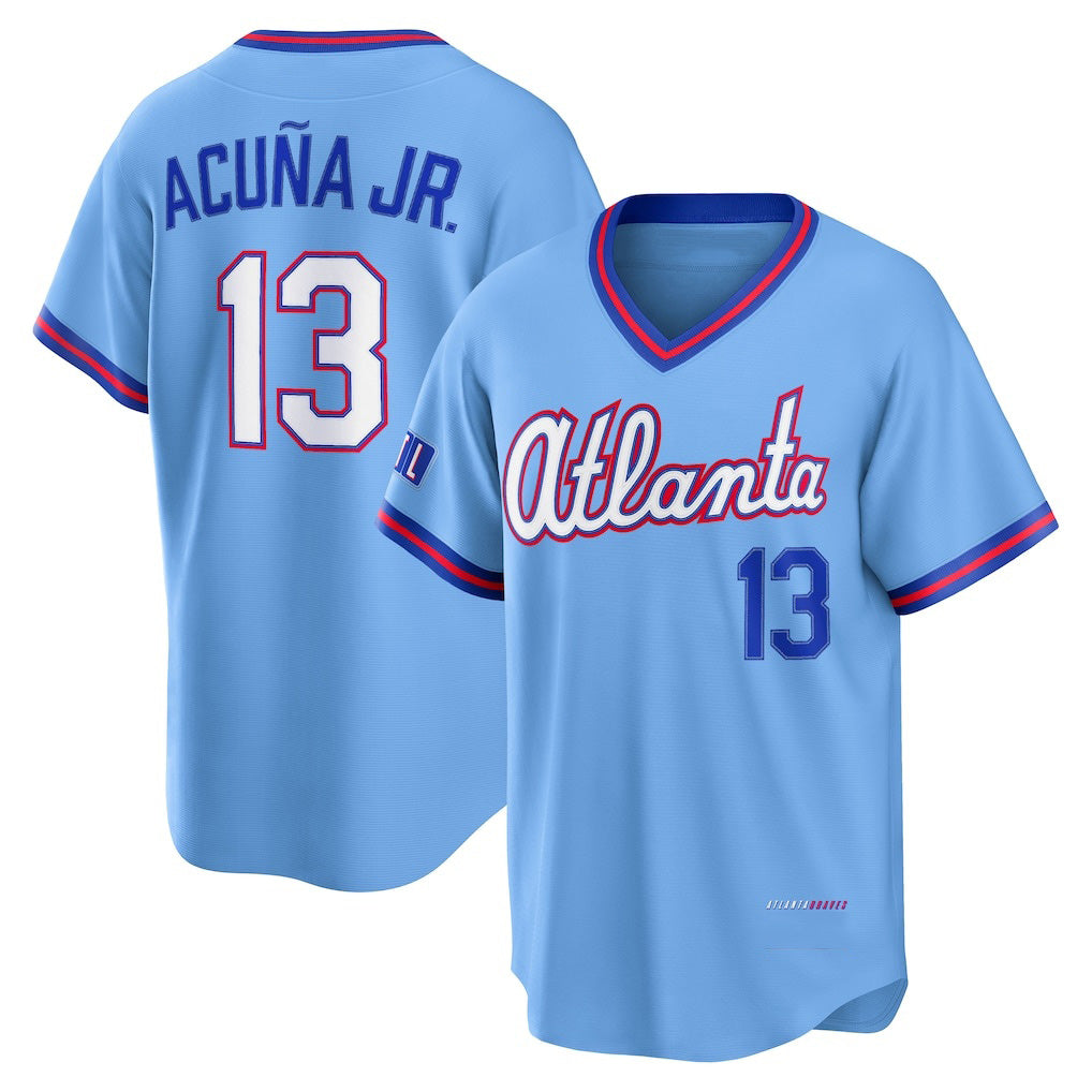 Atlanta Braves #13 MWATKINSld Acu?a Jr. Powder Blue MWATKINS 2026 City Connect Stadium Jersey