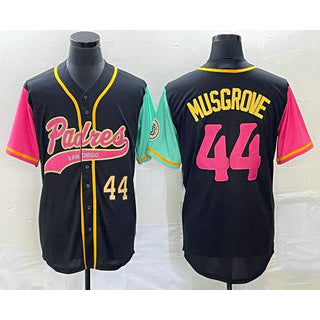San Diego Padres #44 Joe Musgrove Number Black MWATKINS NEW 2023 City Connect Cool Base Stitched Jersey