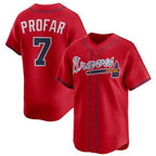 Atlanta Braves #7 Jurickson Profar Red MWATKINS 2025 Alternate Limited Stitched Jersey