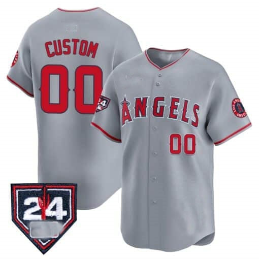 Custom Los Angeles Angels 2024 Spring Training Patch Vapor Premier Limited Jersey ¨C Gray MWATKINS