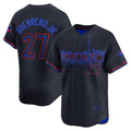 Toronto Blue Jays #27 Vladimir Guerrero Jr. Black MWATKINS 2024 City Connect Limited Player Jersey