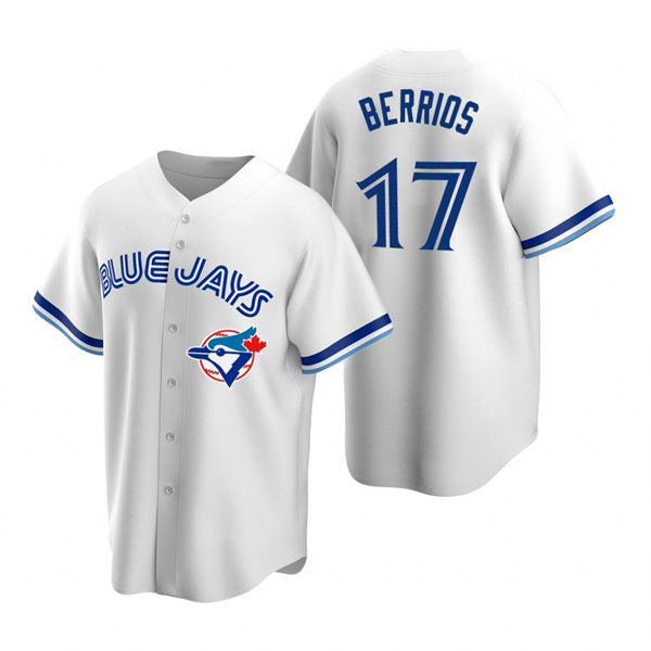 Toronto Blue Jays #17 Jose Berrios White MWATKINS Cooperstown Collection Jersey