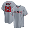 Washington Nationals #29 James Wood Gray MWATKINS Road Replica Jersey