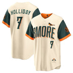 Baltimore Orioles #7 Jackson Holliday Natural MWATKINS 2026 City Connect Stadium Jersey